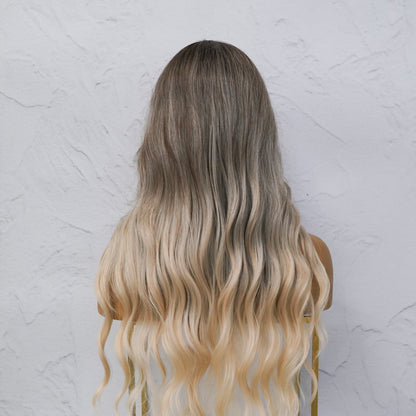 SHAKIRA - Ombre Brown - Fringe Wig | Brown, 24 Inch, Fringe, Synthetic Hair | Milk &amp; Honey Wigs