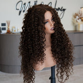 SHIRLEY Dark Brown Curl Lace Front Wig - Milk & Honey Wigs