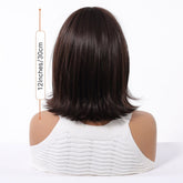 Short Dark Brown Bob Wispy Fringe Wig - MARKETPLACE | Brown, Fringe, Synthetic Hair | Milk & Honey Wigs