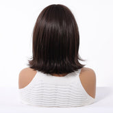 Short Dark Brown Bob Wispy Fringe Wig - MARKETPLACE | Brown, Fringe, Synthetic Hair | Milk & Honey Wigs