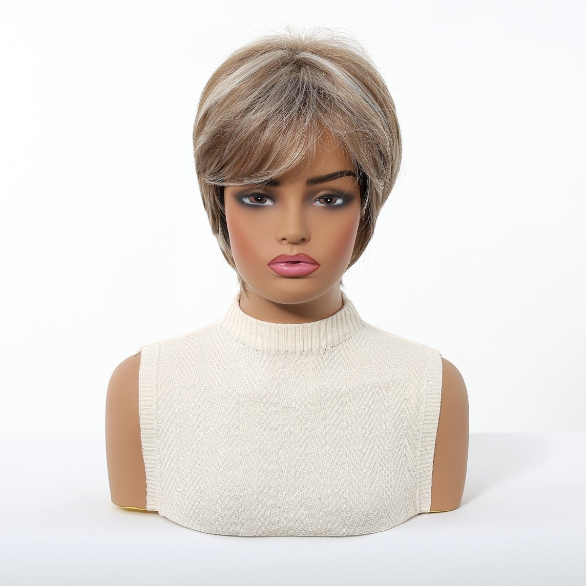 Short Layered Pixie Cut Wig - MARKETPLACE | Brown, Fringe, Synthetic Hair | Milk &amp; Honey Wigs
