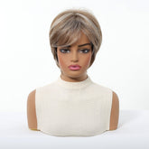 Short Layered Pixie Cut Wig - MARKETPLACE | Brown, Fringe, Synthetic Hair | Milk & Honey Wigs