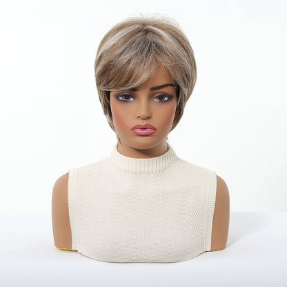 Short layered synthetic pixie cut lace front wig | Milk &amp; Honey Wigs