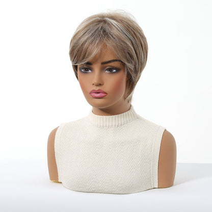 Short layered synthetic pixie cut lace front wig | Milk &amp; Honey Wigs