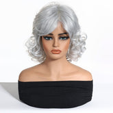 Silver Curl Fringe Wig - MARKETPLACE | Grey, Fringe, Synthetic Hair | Milk & Honey Wigs