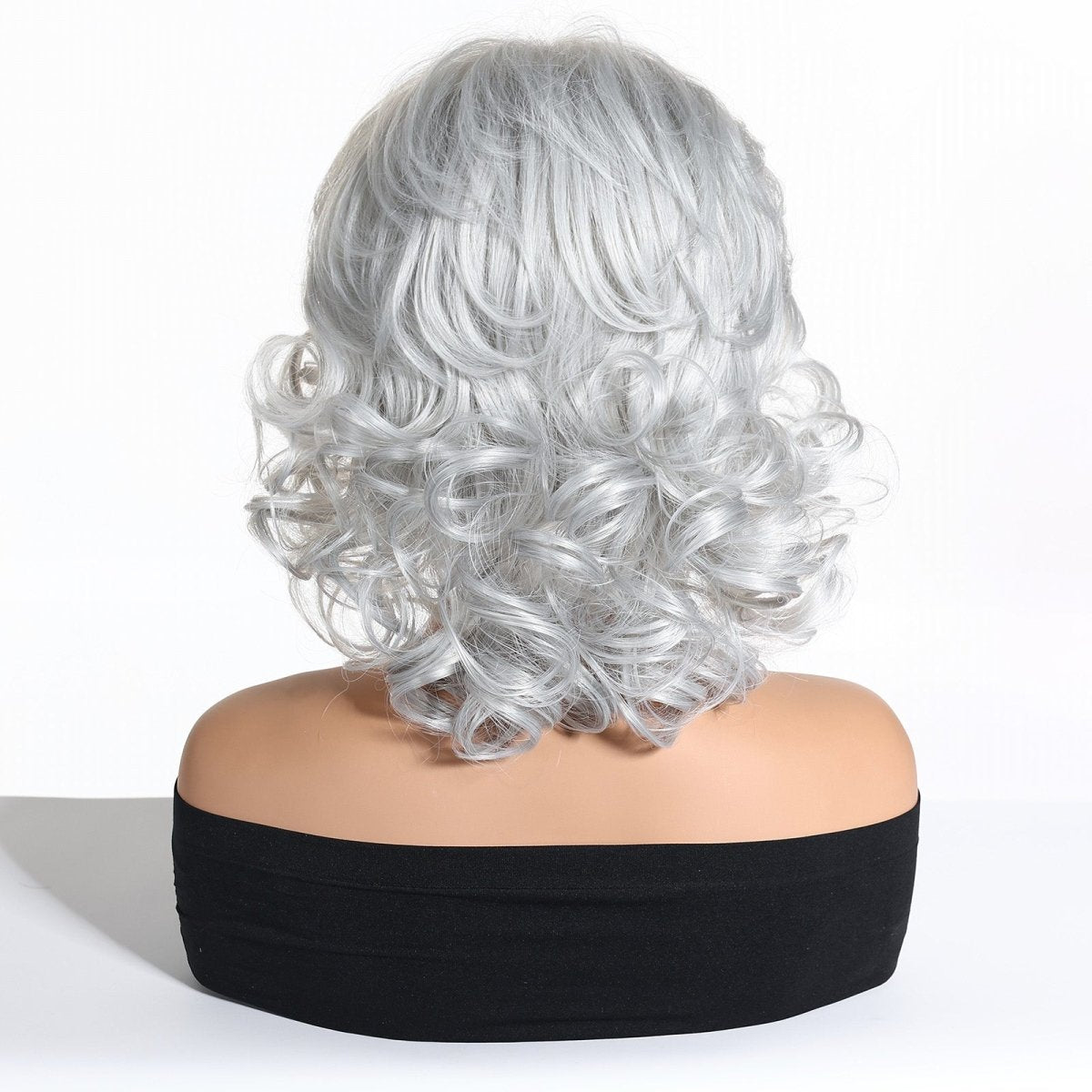 Silver Curl Fringe Wig - MARKETPLACE | Grey, Fringe, Synthetic Hair | Milk &amp; Honey Wigs