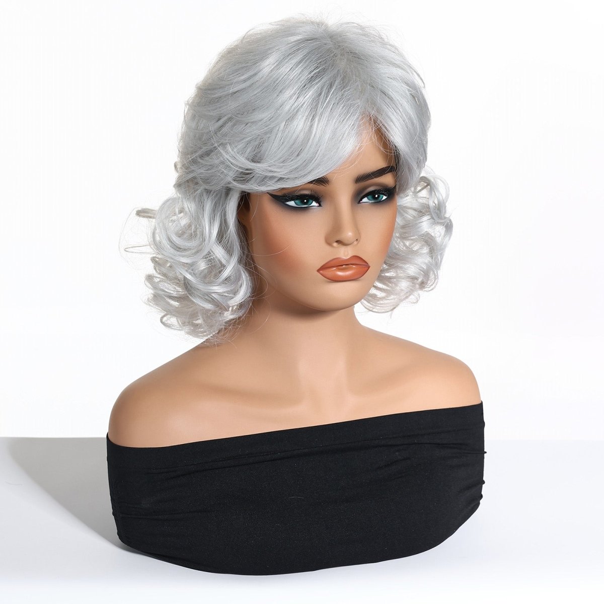 Silver Curl Fringe Wig - MARKETPLACE | Grey, Fringe, Synthetic Hair | Milk &amp; Honey Wigs