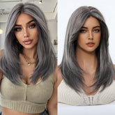 Silver Grey Layered Wig - MARKETPLACE | Grey, Fringe, Synthetic Hair | Milk & Honey Wigs