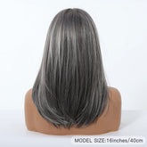 Silver Grey Layered Wig - MARKETPLACE | Grey, Fringe, Synthetic Hair | Milk & Honey Wigs