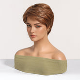 Sleek Chestnut Brown Pixie Cut Wig - MARKETPLACE | Brown, Fringe, Synthetic Hair | Milk & Honey Wigs