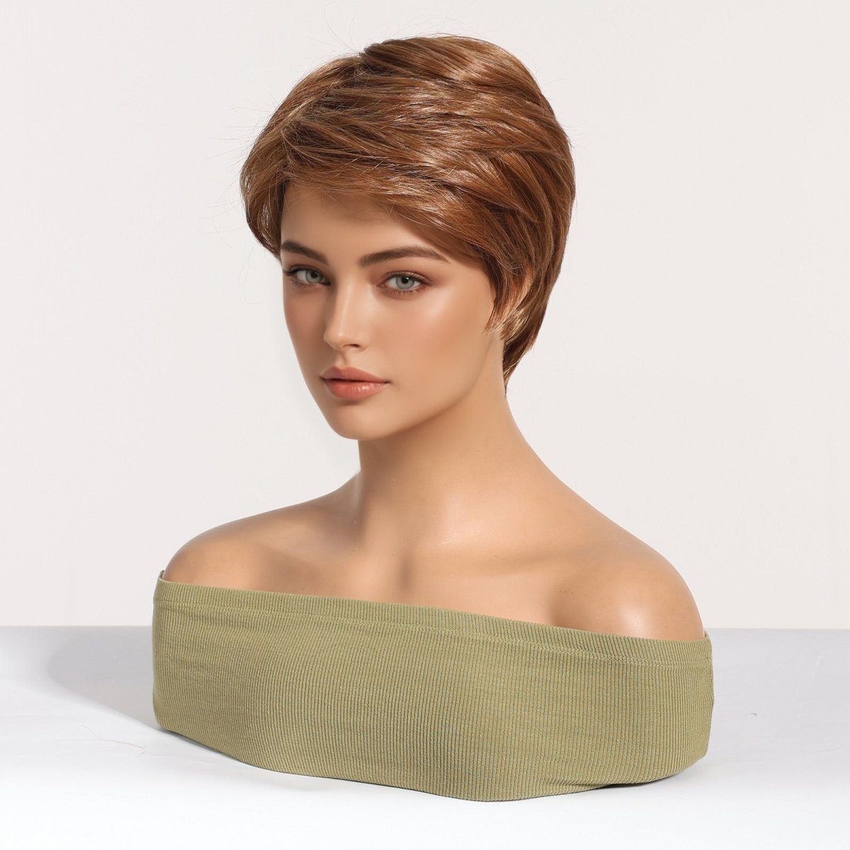 Sleek Chestnut Brown Pixie Cut Wig - MARKETPLACE | Brown, Fringe, Synthetic Hair | Milk &amp; Honey Wigs