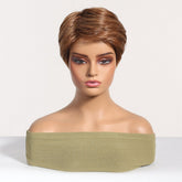 Sleek Chestnut Brown Pixie Cut Wig - MARKETPLACE | Brown, Fringe, Synthetic Hair | Milk & Honey Wigs