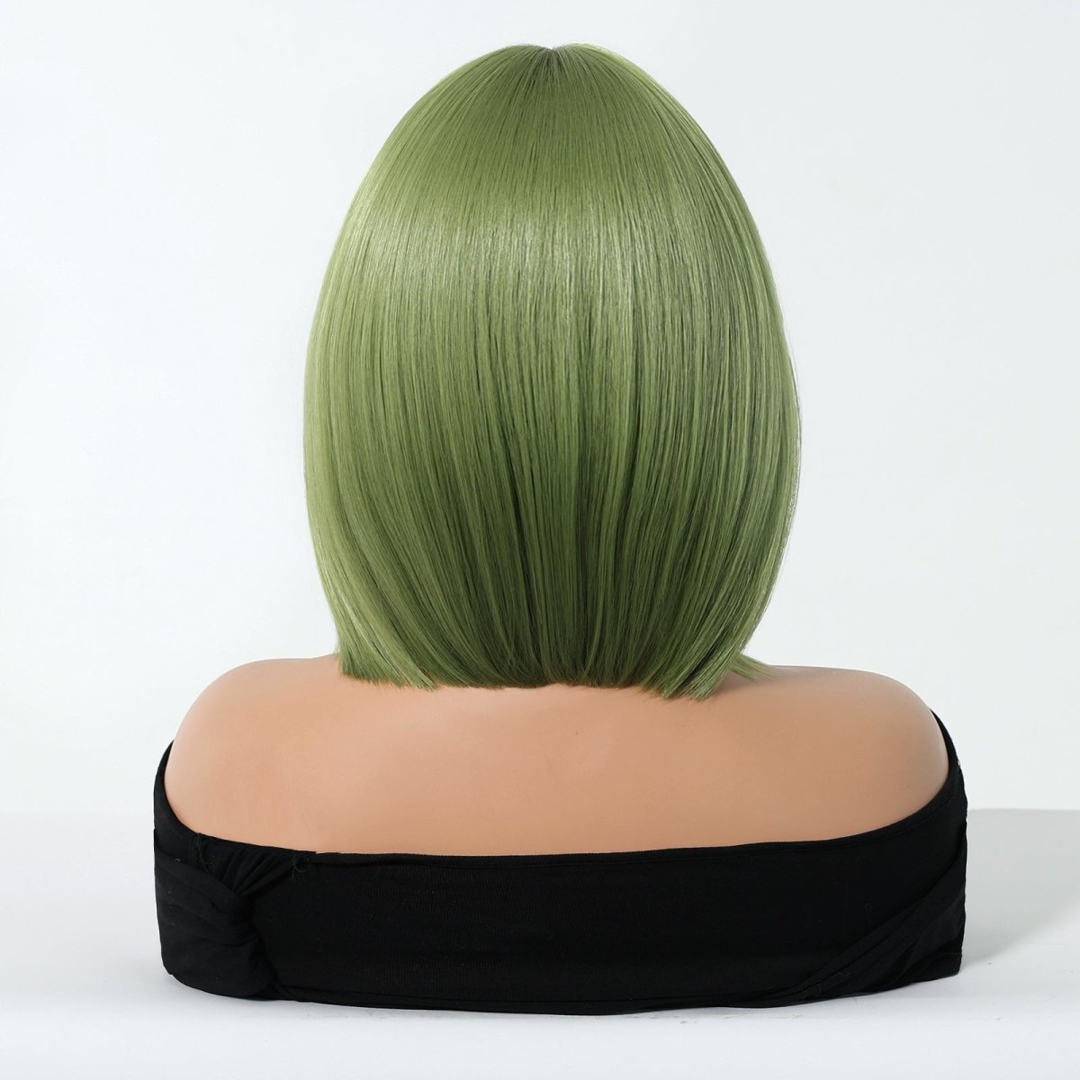 Sleek Olive Green Bob Wig - MARKETPLACE | Brown, Fringe, Synthetic Hair | Milk &amp; Honey Wigs