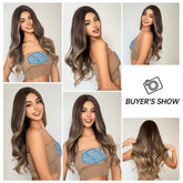 Soft Brown with Ash Blonde Highlights Wig - MARKETPLACE | Brown, Fringe, Synthetic Hair | Milk & Honey Wigs
