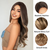 Soft Brown with Ash Blonde Highlights Wig - MARKETPLACE | Brown, Fringe, Synthetic Hair | Milk & Honey Wigs
