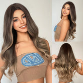Soft Brown with Ash Blonde Highlights Wig - MARKETPLACE | Brown, Fringe, Synthetic Hair | Milk & Honey Wigs