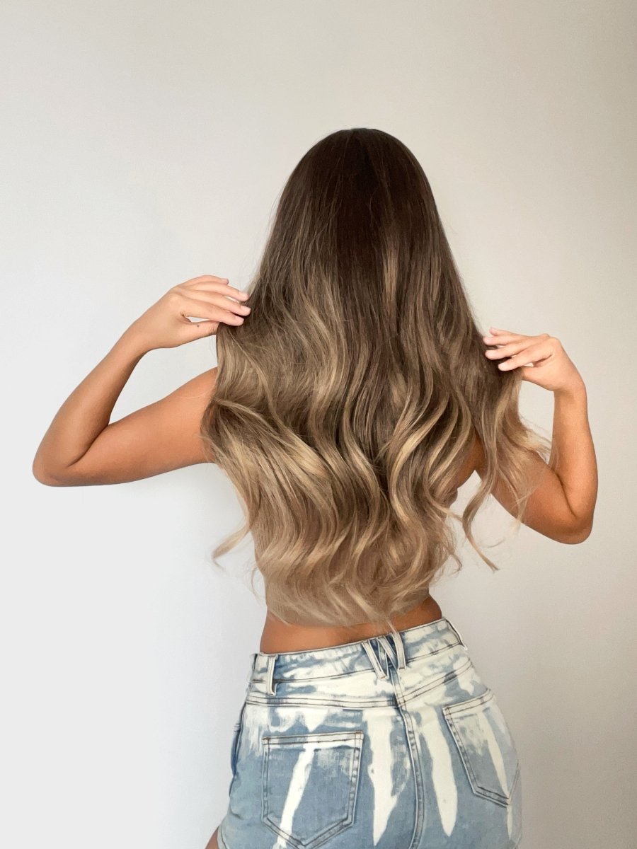 Soft Brown with Ash Blonde Highlights Wig - MARKETPLACE | Brown, Fringe, Synthetic Hair | Milk &amp; Honey Wigs