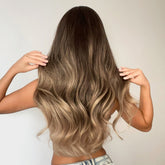 Soft Brown with Ash Blonde Highlights Wig - MARKETPLACE | Brown, Fringe, Synthetic Hair | Milk & Honey Wigs