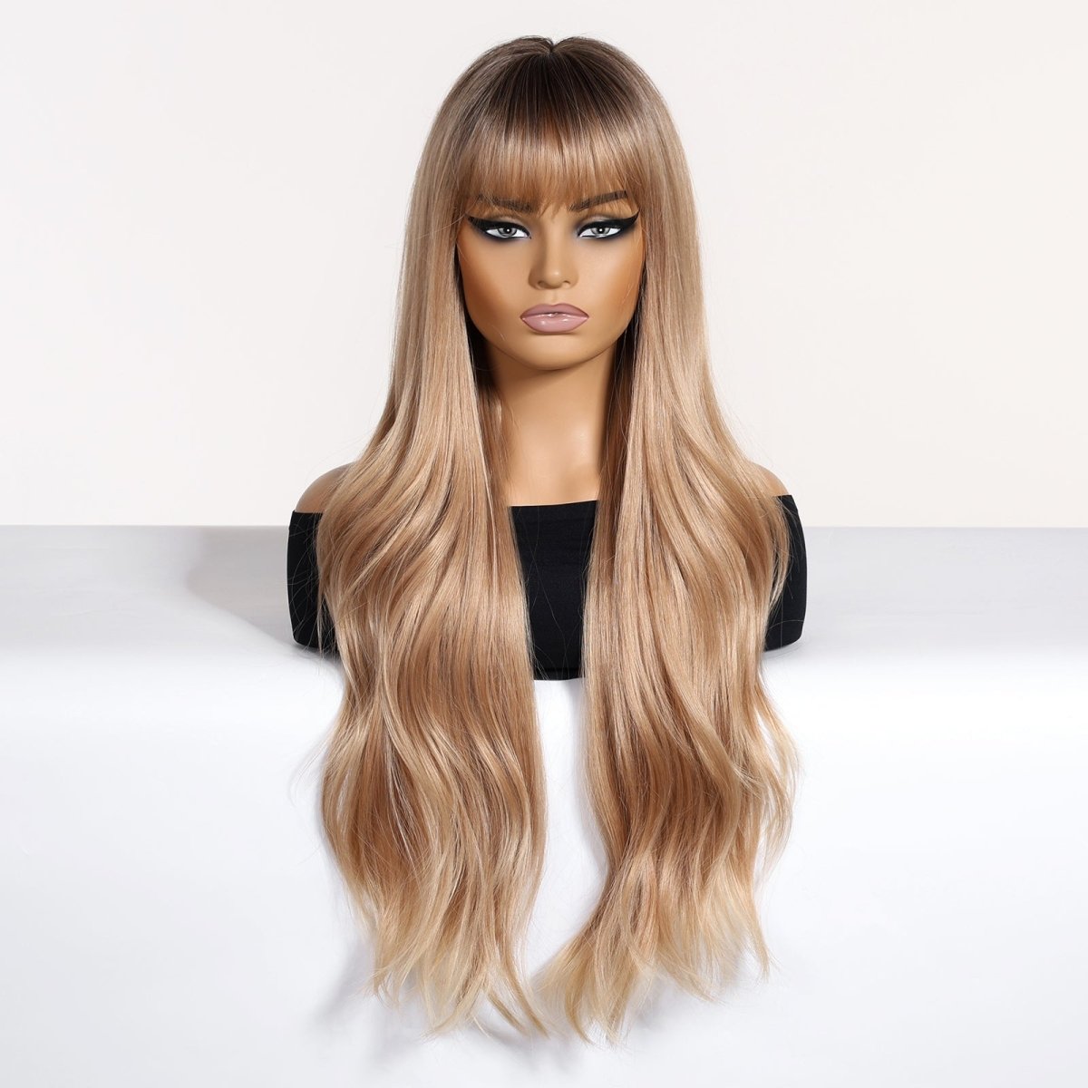 Soft Wavy Honey Brown  Wig - MARKETPLACE | Brown, Fringe, Synthetic Hair | Milk &amp; Honey Wigs