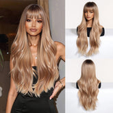 Soft Wavy Honey Brown  Wig - MARKETPLACE | Brown, Fringe, Synthetic Hair | Milk & Honey Wigs