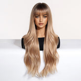Soft Wavy Honey Brown  Wig - MARKETPLACE | Brown, Fringe, Synthetic Hair | Milk & Honey Wigs