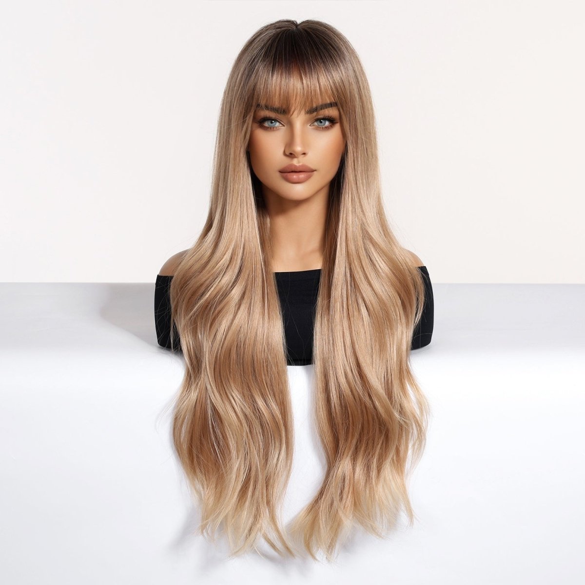 Soft Wavy Honey Brown  Wig - MARKETPLACE | Brown, Fringe, Synthetic Hair | Milk &amp; Honey Wigs