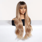Soft Wavy Honey Brown  Wig - MARKETPLACE | Brown, Fringe, Synthetic Hair | Milk & Honey Wigs