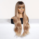 Soft Wavy Honey Brown  Wig - MARKETPLACE | Brown, Fringe, Synthetic Hair | Milk & Honey Wigs