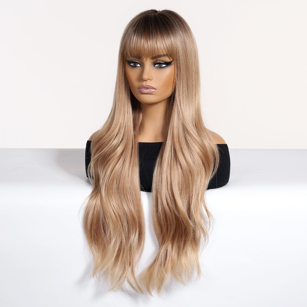Soft Wavy Honey Brown  Wig - MARKETPLACE | Brown, Fringe, Synthetic Hair | Milk &amp; Honey Wigs