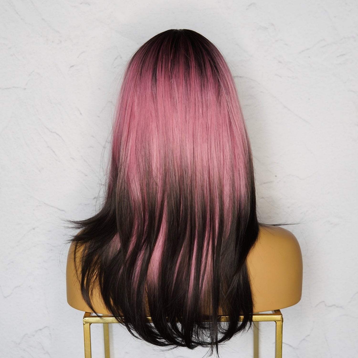 Sophia Ombre Pink Fringe Wig - Milk &amp; Honey Wigs