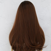 STACEY - Brown Ombre - Fringe Wig | Brown, 22 Inch, Fringe, Synthetic Hair | Milk & Honey Wigs