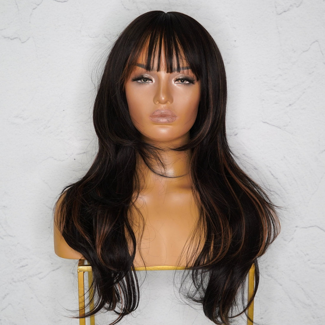 STEFANIE - Black - Fringe Wig | Black, 20 Inch, Fringe, Synthetic Hair | Milk &amp; Honey Wigs