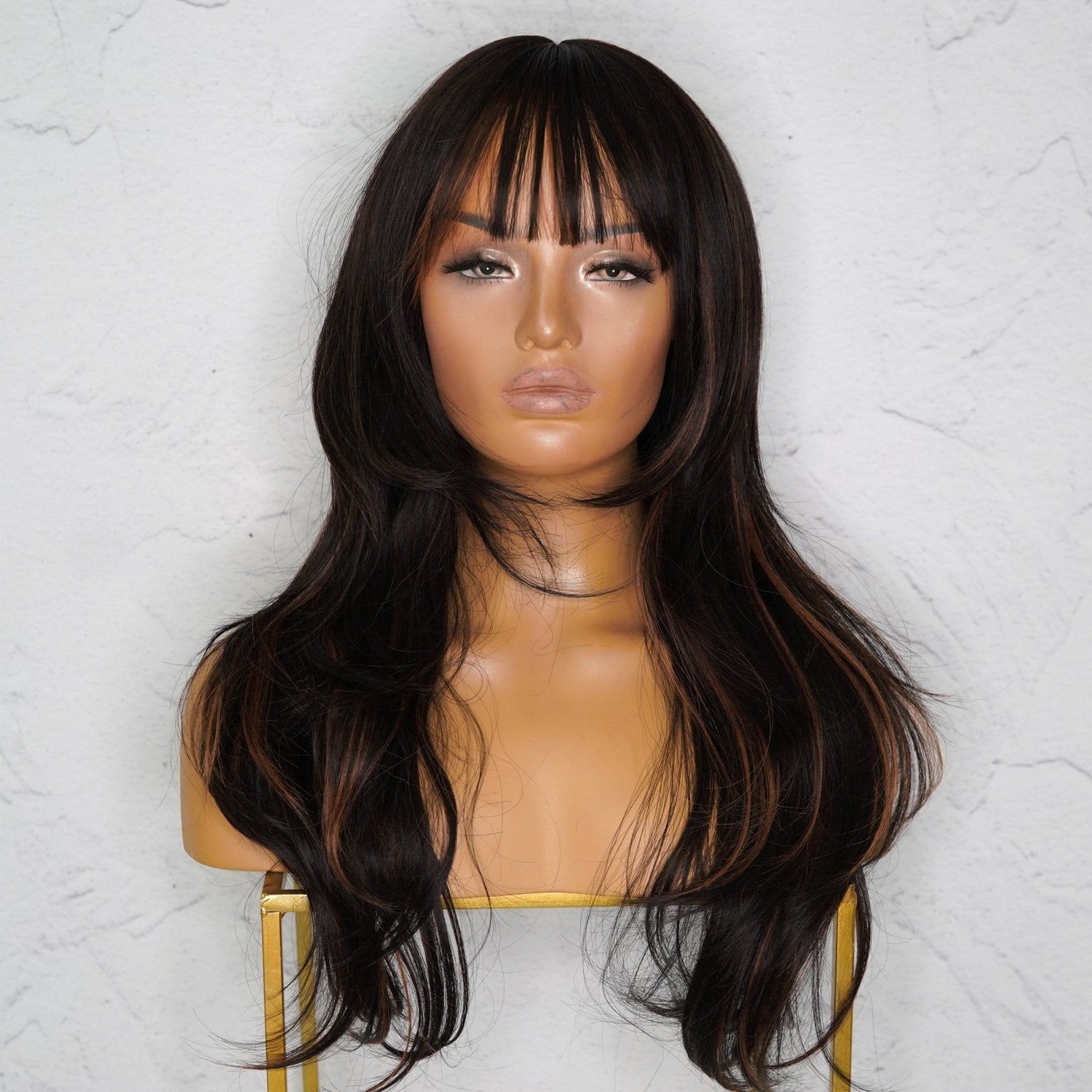 STEFANIE - Black - Fringe Wig | Black, 20 Inch, Fringe, Synthetic Hair | Milk &amp; Honey Wigs