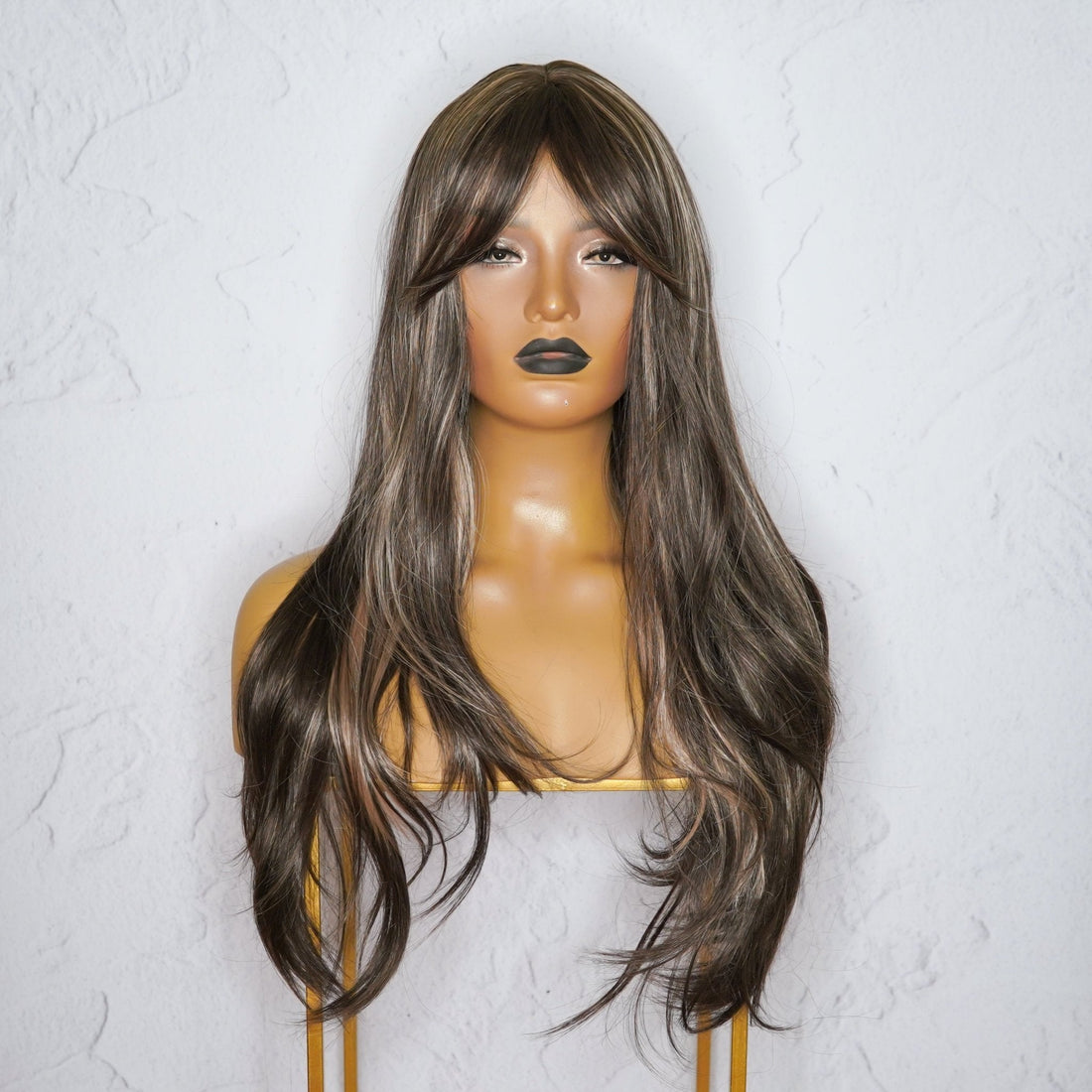 STEFANIE Brown Fringe Wig - Milk &amp; Honey Wigs