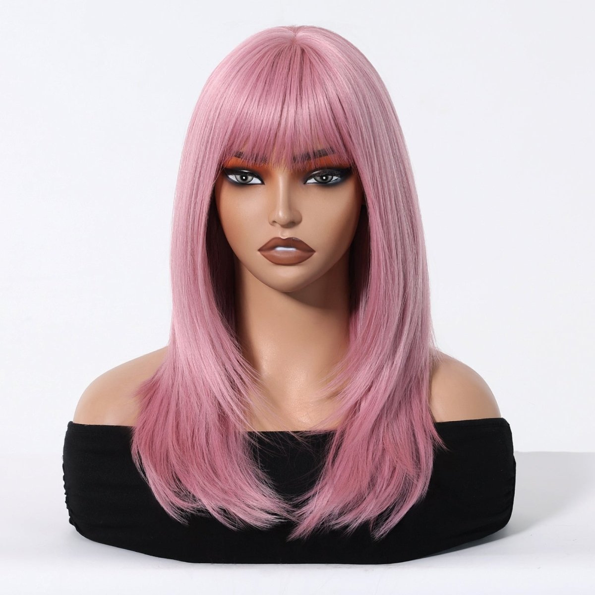 Straight Pastel Pink Wig - MARKETPLACE | Pink, Fringe, Synthetic Hair | Milk &amp; Honey Wigs