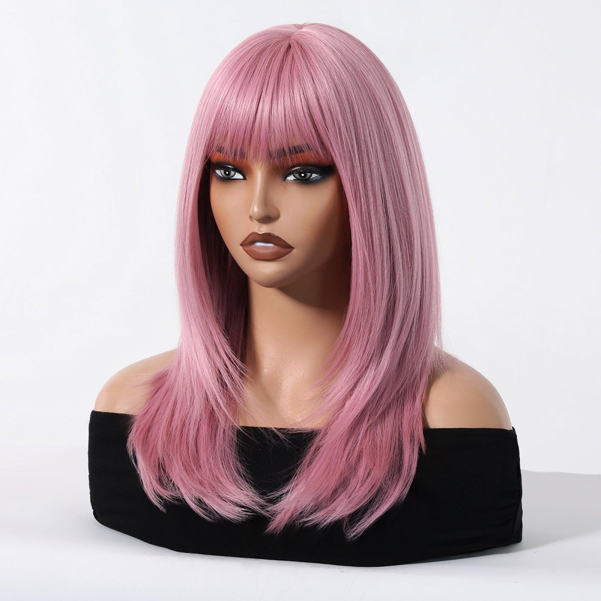 Straight Pastel Pink Wig - MARKETPLACE | Pink, Fringe, Synthetic Hair | Milk &amp; Honey Wigs