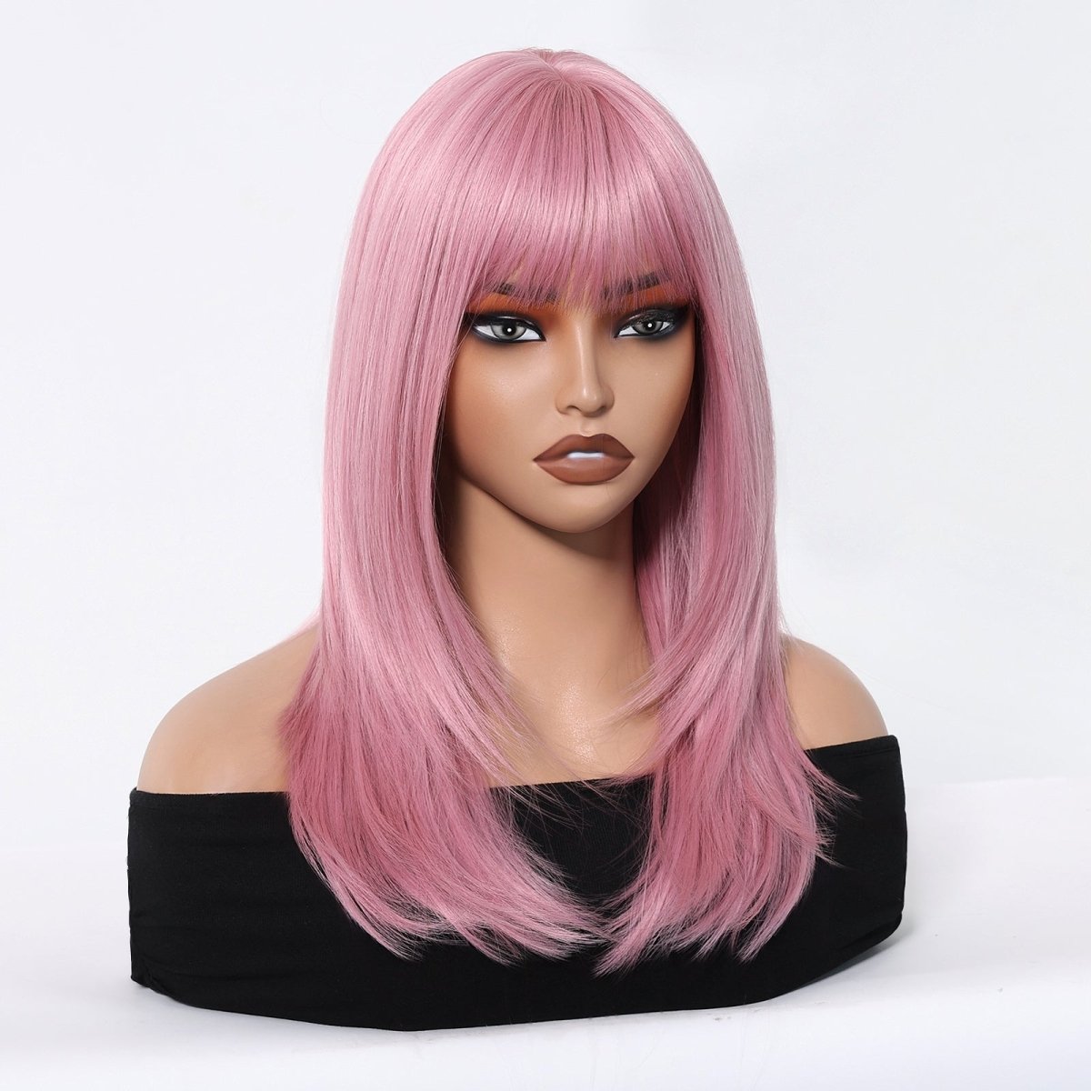 Straight Pastel Pink Wig - MARKETPLACE | Pink, Fringe, Synthetic Hair | Milk &amp; Honey Wigs