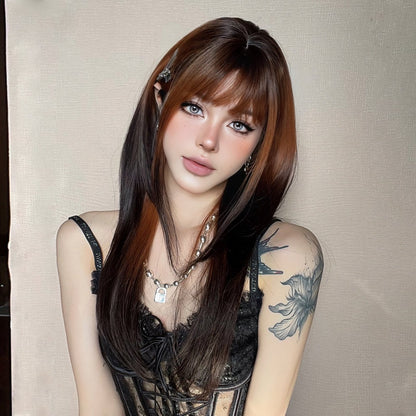 Straight Two-Tone synthetic straight lace front wig | Milk &amp; Honey Wigs