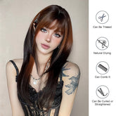 Straight Two-Tone Wig  - MARKETPLACE | Black, Fringe, Synthetic Hair | Milk & Honey Wigs