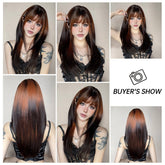 Straight Two-Tone Wig  - MARKETPLACE | Black, Fringe, Synthetic Hair | Milk & Honey Wigs