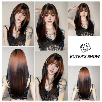 Straight Two-Tone synthetic straight lace front wig | Milk &amp; Honey Wigs