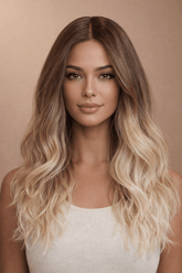 TAHLIAH - Ombre Blonde - Lace Front Wig | Blonde, 18 Inch, Mono Lace Front, Synthetic Hair | Milk & Honey Wigs