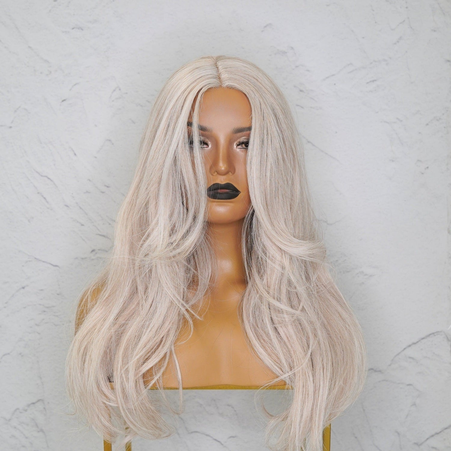 TARA - White Blonde - Lace Front Wig | White, 24 Inch, T-Part Lace Front, Synthetic Hair | Milk &amp; Honey Wigs