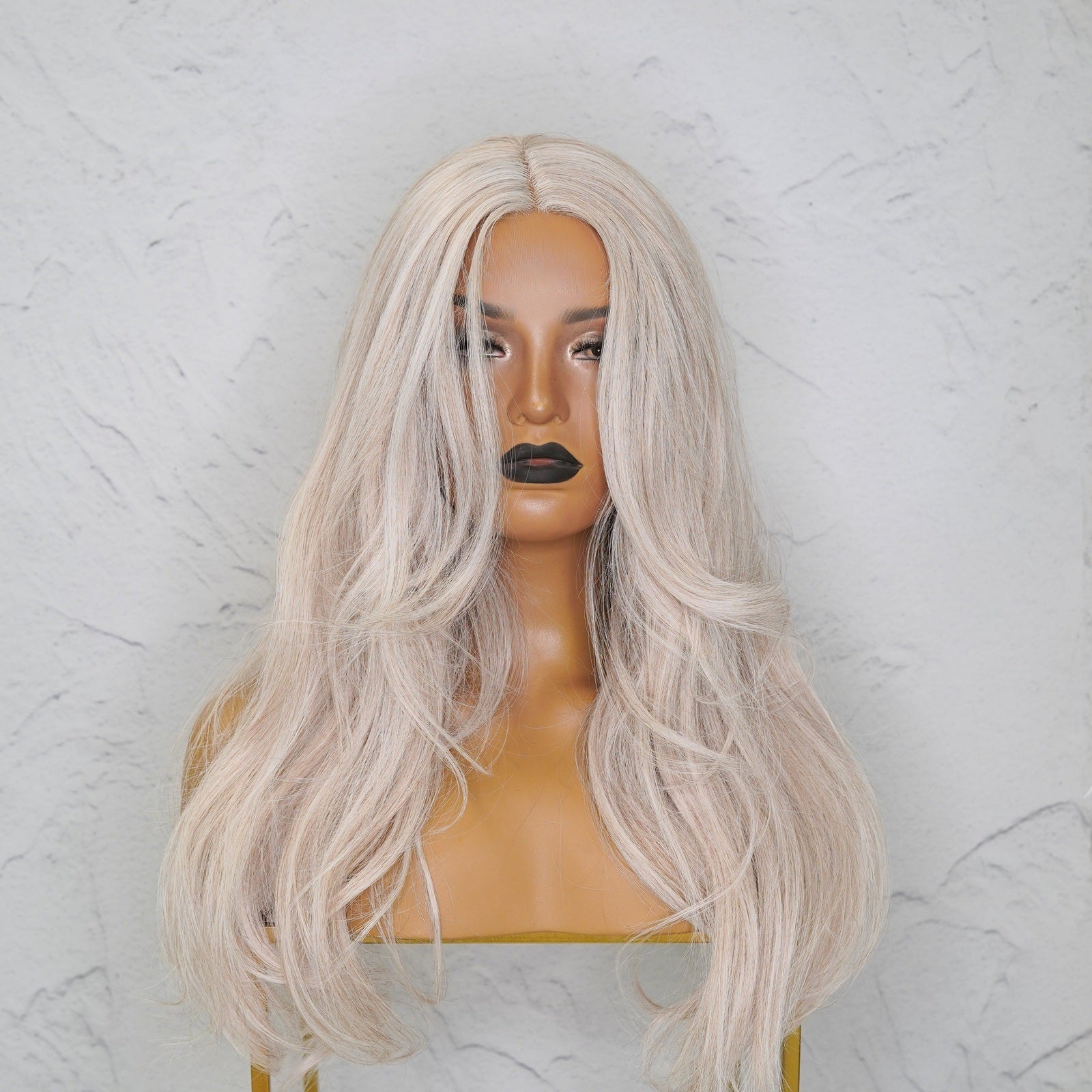 TARA - White Blonde - Lace Front Wig | White, 24 Inch, T-Part Lace Front, Synthetic Hair | Milk &amp; Honey Wigs