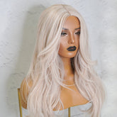 TARA - White Blonde - Lace Front Wig | White, 24 Inch, T-Part Lace Front, Synthetic Hair | Milk & Honey Wigs