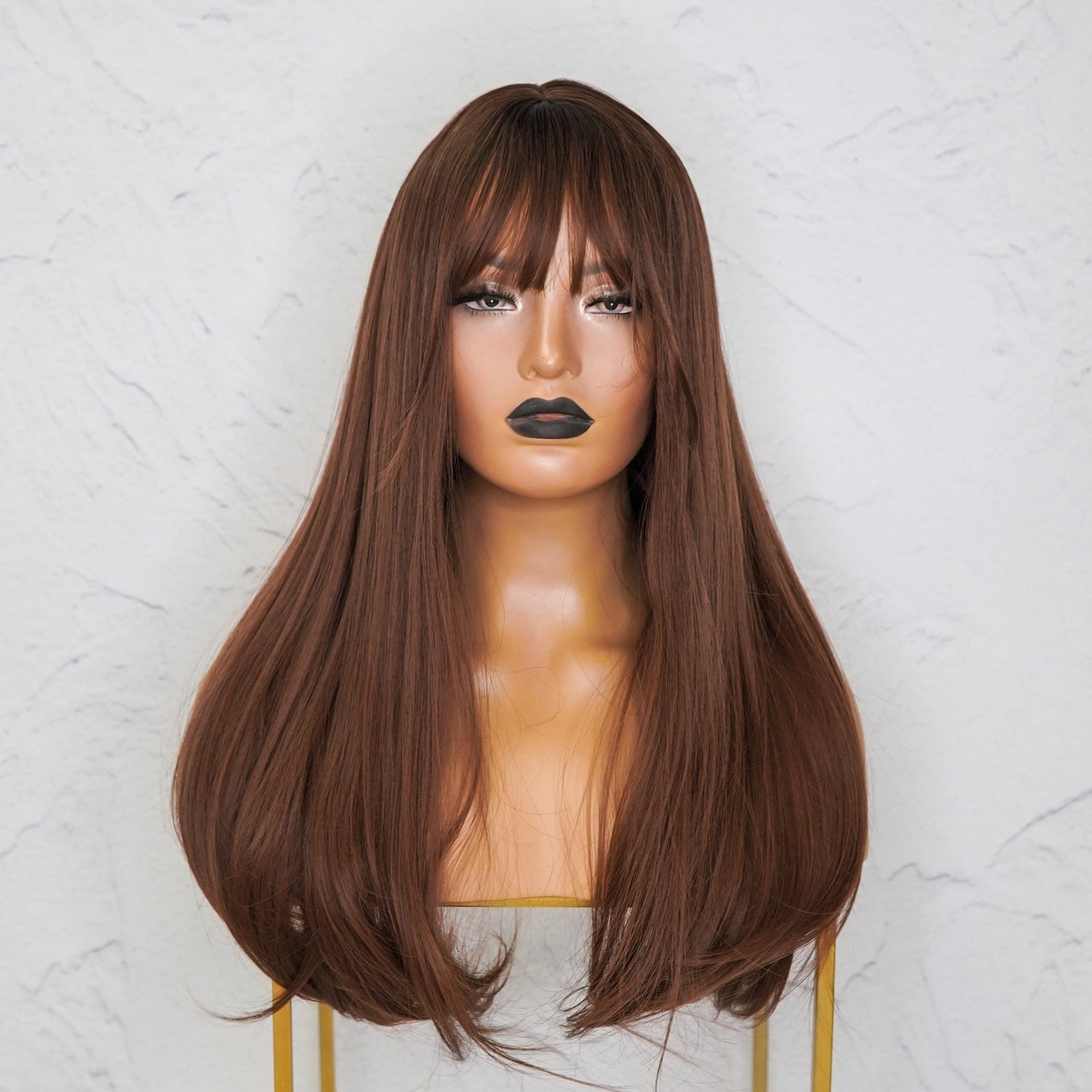 TAYLOR Brown Ombre Fringe Wig | Milk &amp; Honey Wigs