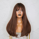 TAYLOR Brown Ombre Fringe Wig | Milk & Honey Wigs