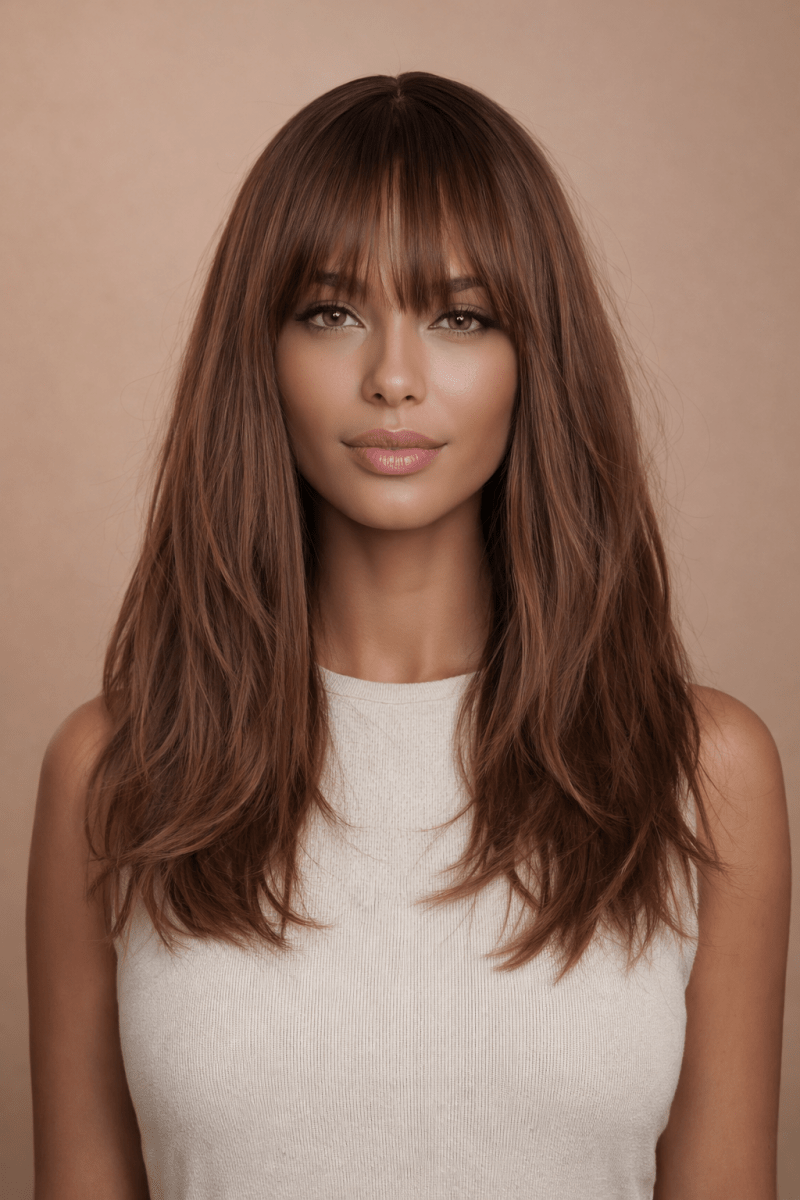 TESSA - Brown - Fringe Wig - Milk &amp; Honey Wigs