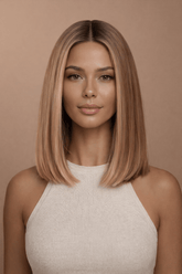 TIFFANY - Caramel - Lace Front Wig | Blonde, 14 Inch, T-Part Lace Front, Synthetic Hair | Milk & Honey Wigs