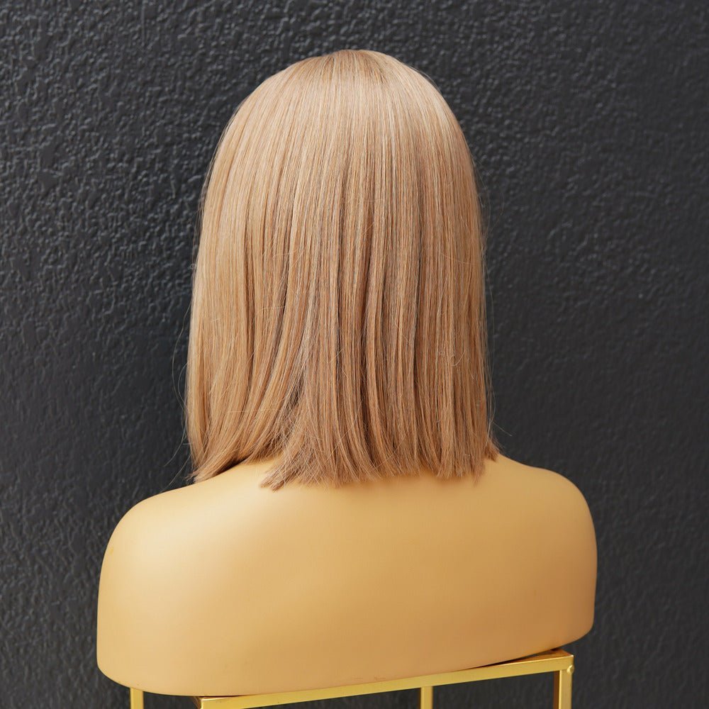 TIFFANY - Caramel - Lace Front Wig | Blonde, 14 Inch, T-Part Lace Front, Synthetic Hair | Milk &amp; Honey Wigs